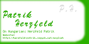 patrik herzfeld business card